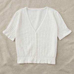 White crop cardigan 🤍